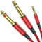 MOSWAG 3.5mm 1/8 TRS to Double 6.35mm 1/4 TS Mono Y-Cable 6.6FT/2Meter Splitter Cable,Stereo Audio Cord Compatible with Phone iPod Laptop Multimedia Speakers and Home Stereo Systems