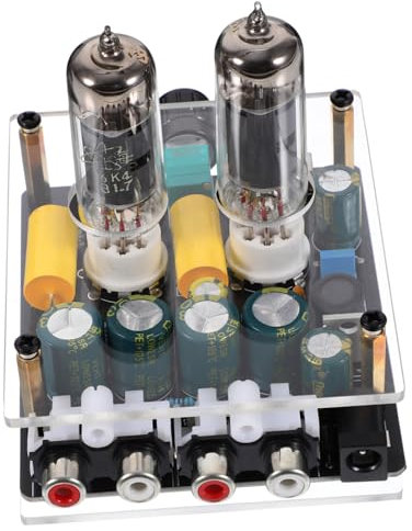 QUMIIRITY Préamplificateur à Tube Électronique HiFi pour Platine Amplificateur Phono avec Améliorée Et Design Élégant pour Systèmes Audio Et Home Cinema