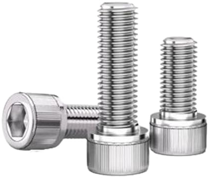 10 viti a testa cilindrica con esagono incassato M8 x 35 mm, in acciaio inox A2 V2A, filettatura completa secondo DIN 912/ISO 4762, viti per macchina inossidabili