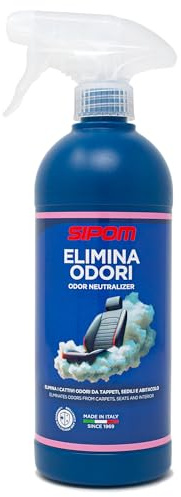 SIPOM ELIMINA ODORI Auto Spray | Neutralizza Odori di Fumo, Cibo e Animali | Abitacolo, Sedili, Tappeti e Climatizzatore | 500 ml Made in Italy