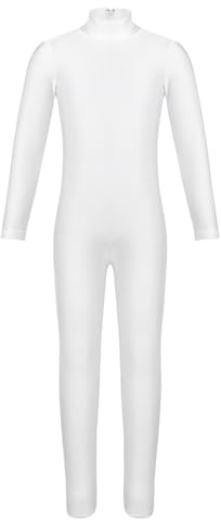 Freebily Konstnärlig Träningsoverall Flicka Långärmad Ballerina Balett Balett Klänning Vinter Sportdräkt Jumpsuit Sparkdräkt Jumpsuit Dansdräkter, Elfenben, 3-4 anni