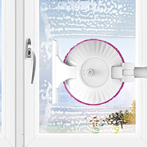 Robot lavavetri intelligente, tergivetro automatico per vetri, asta telescopica elettrica wireless, adatta per vetro, pavimento, soffitto, ecc,Red