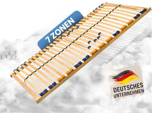 Coemo 7 Zonen Lattenrost MULTIRA - starr, 28 Leisten Lattenroste, Mittelgurt, 100x200 cm, preisgünstiger Bausatz