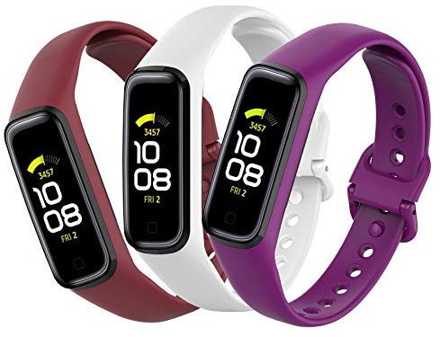 MIJOBS 3-teilige Armbands Kompatibel mit Samsung Galaxy Fit2 Silikonarmband Sportriemen Kompatibel mit Samsung Galaxy Fit2 Armband