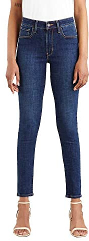 Levis 711 Skinny Dark Indigo - Worn in, Surboard Cobalt, 26W / 30L