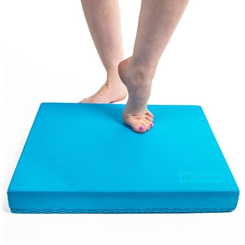 Body Sport Non-Slip Balance Pad – Improve Balance & Build Strength – Physical Therapy & Yoga Pad for Home & Gym – 19 x 16 x 2 1/4, Blue
