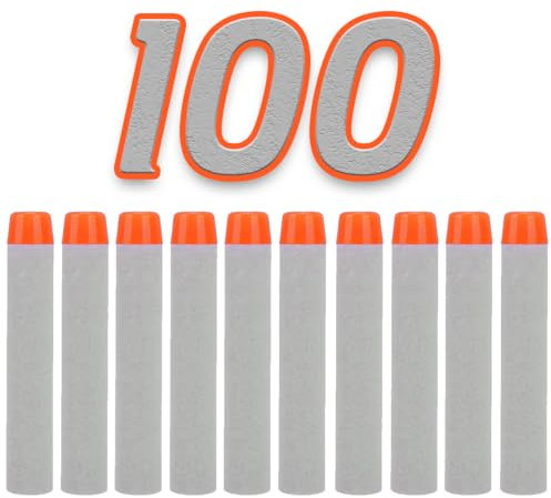 König Design Nerf Pfeile - 100 Stück Nerf Darts Nerf Munition Pfeile Dart Bullets Refill Darts Foam Pfeile für N-Strike Elite Blasters Series Hasbro Fortnite