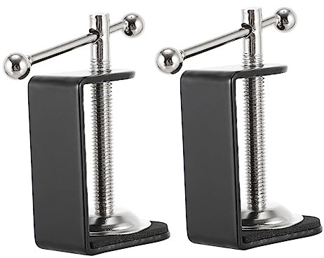 Lurrose 2 Piezas clip en voladizo en forma de c esquina abrazaderas de mesa con postes Abrazaderas de mesa prácticas y útiles Abrazadera de mesa para micrófono clips de sujeción de la mesa