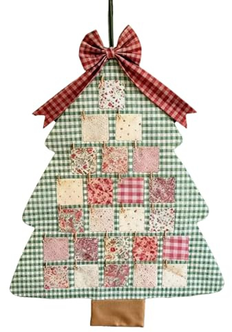 Calendario 'Avvento di Natale - 24 giorni periodo 'Avvento decorazione per la casa | Calendario da parete in cotone riutilizzabile, per soggiorno, corridoio, camera da , ufficio, ingresso