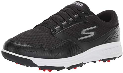 Skechers GO Golf Men's Torque Sport Fairway Relaxed Fit Spiked Golf Shoe Black Size: 9.5