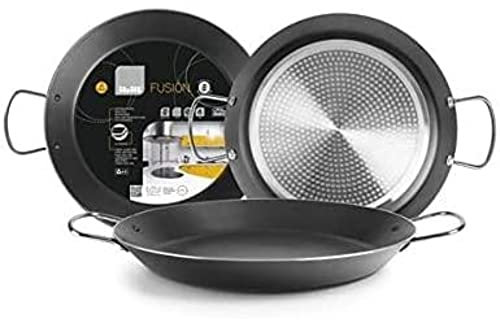 IBILI, Padella per paella fusion, 26 cm, alluminio, antiaderente, 2 porzioni, adatta ai piani a induzione.