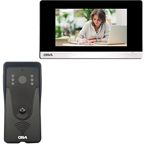 OBA WiFi APP Tuya videointercome,1080P 4 trådar Utomhus Kabel,Spela in video/foton,Öppna grinden via App