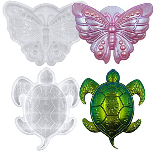 AFUNTA 3D-Tierharz-Formen, lebensechte Meeresschildkröten, Silikonformen, niedliche Schmetterlings-Epoxidharz-Formen, für Wandbehang, Schränke, Dekoration, Weihnachtsgeschenke
