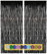 2 Stück Halloween Lametta Vorhänge Schwarz Glitzer Hintergrund Dekoration Folien Fransen Halloween Silvester Partydeko Luftschlangen Deko für Disco Party Hochzeit Party Dekoration