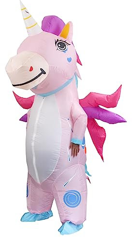 JASHKE Einhorn Kostüm Aufblasbar Einhorn Kostüm Erwachsene Aufblasbares Kostüm Herren Damen
