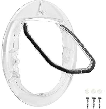 Katzentür für Innen- Außentüren, transparente 4- Wege- Verriegelung Haustier Tür Hund Fenster Tor rund wetterfest Katze Klappe mit Tür Liner Kit für Katzen Welpen kleine Hunde Glasschiebetür