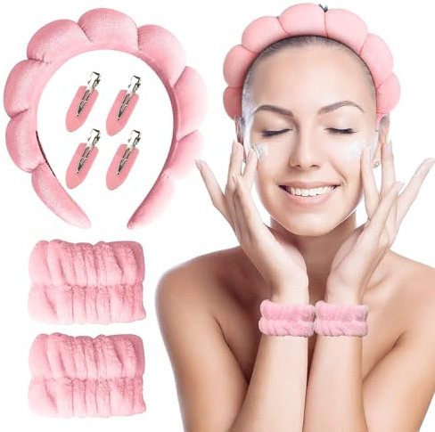 Di Polsini per il Lavaggio del Viso,Clip di Anatroccolo,Polsini Morbidi Elastici per Lavaggio di Viso per Donna Braccialetti Assorbenti,per la Cura Della Pelle, il Lavaggio e la Doccia