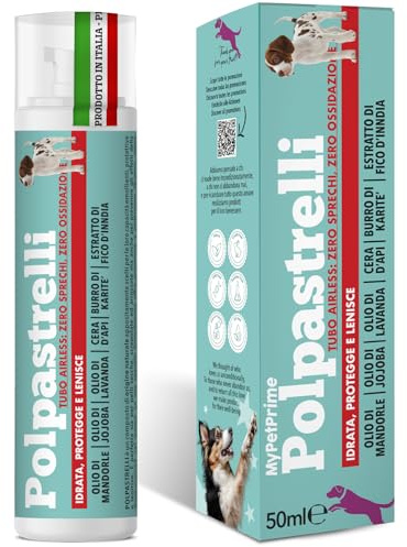 MyPetPrime Crema Curativa y Protector Almohadillas | 5 0ml | Protector Patas Perro | 100% Natural | balsamo Almohadillas Perro | con Aceite de Almendra y Mantequilla de Karite