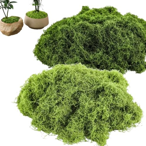 Gotetiso Musgo Artificial Decoracion 300g Musgo Preservado Musgo Falso Decorar Musgos Decorativos Imitados Musgo de Reno Simulación de Musgo Verde Musgo Manualidades Moss para Bonsai Decorar Hogar