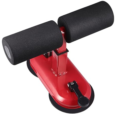 DECOMELODY Abdominal Machine Crunches Aid for Home Fitness Support for Men and Women Compact and Design Red Color for Reducing Waist Fat and Strengthening