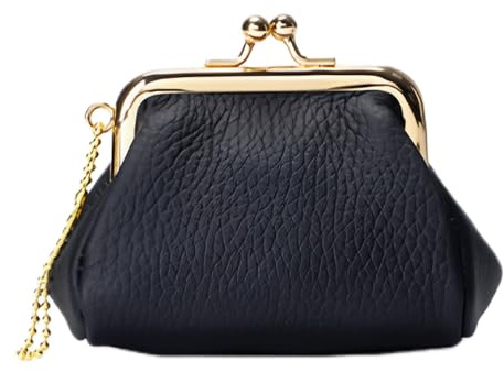 Portamonete In Pelle - Portafoglio Kiss Lock Portatile, Borsa Porta Rossetto, Pelle Bovina Primo Per Donne Ragazze Signore Mogli Studenti Viaggiatori Collezionisti Professionisti Carte Bancomat