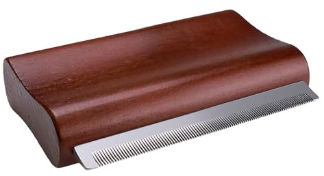 Brosse de toilettage pour chiens, chats et chevaux, brosse en bois pour la perte de poils (marron, M)