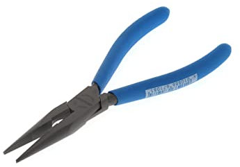 GEDORE Pinza a Becchi Mezzotondi, Ganasce Lunghe, Dentata, Dritta, Temprata a Induzione, Impugnatura Antiscivolo, Pinza Lunga 160 mm, 8132-160 TL