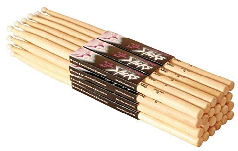 OnStage On Stage 5A Hickory Drum Sticks - (12 Pack) (Wood Tip, 12 Pak)