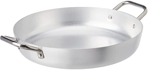 Pentole Agnelli stekpanna aluminium 2 handtag, rostfritt stål 34 cm