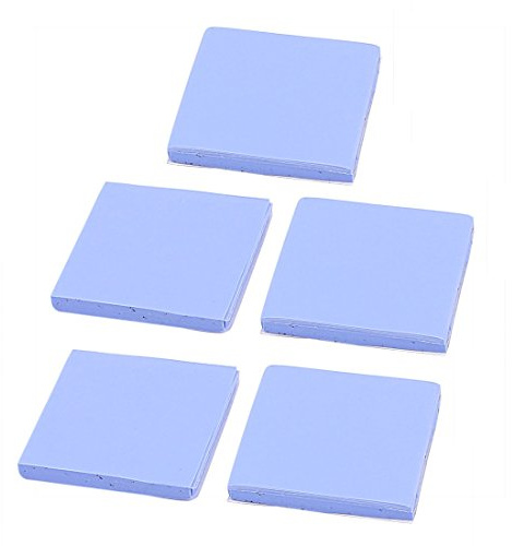 sourcing map 5 Pack 30x30x3mm Soft Silicone Thermal Conductive Pads Heat Resistant Thermal Pads for Laptop Heatsink CPU GPU IC Chipset LED Cooler