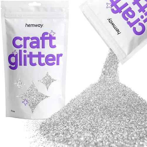 Hemway Craft Glitter Silver 100g Fine Glitter