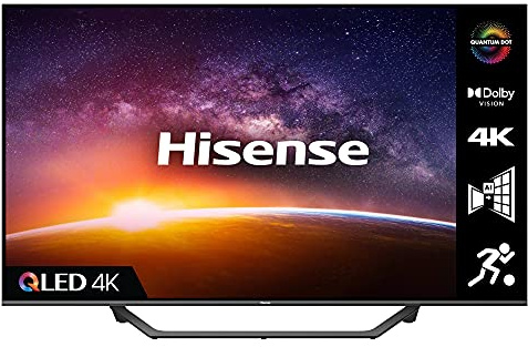 HISENSE 50A7GQTUK QLED Series 50-inch 4K UHD Dolby Vision HDR Smart TV 60Hz Refresh Rate with YouTube, Netflix, Freeview Play and Alexa Built-in, and Bluetooth, TUV Certificated (2021 NEW), Operating System VIDAA