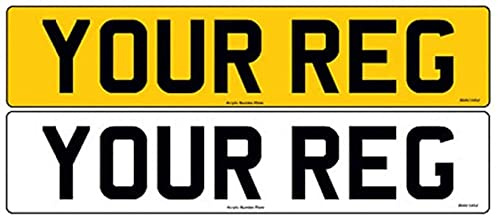 Par de placas de matrícula o coches, furgonetas, remolques o remolques de Reino Unido estándar Road Legal Mot