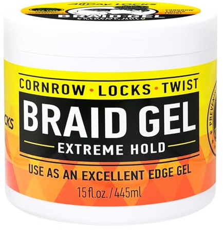 AllDay Locks Braid Gel Extreme Hold, Smooths & Tames Frizz 15 oz