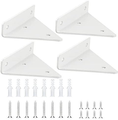 Schwebende Regalhalterungen,4 Stück,Regalhalterung Unsichtbar,Dreieckig Unsichtbar Eisen Strapazierfähig, Wandmontage Schwimmende Halterung für Regale in Küche, Arbeitszimmer, Garten,80 x 100 mm
