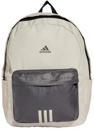 adidas Unisex adulto Classic Badge of Sport 3-Stripes Backpack, Aluminium/Black/Aluminium, One Size