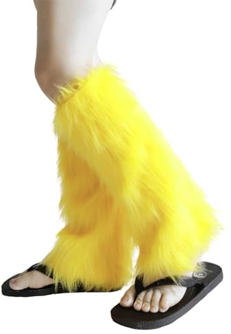 Bseical Calentadores Piernas Mujer,Piel Sintética Calentador De Piernas PUños Peludos Botas Cubiertas,Legwarmers Calentador De Pierna De Tobillo De Moda De Invierno,Tobillo De Moda De Invierno
