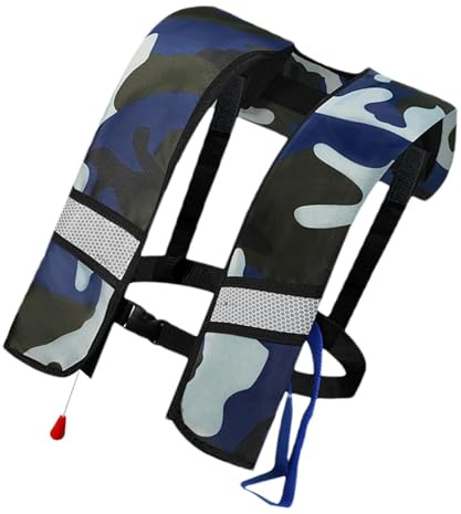 Gilet de sauvetage pour bateau, gonflage automatique, réflecteurs fluorescents attachés, aide à la flottabilité pour la pêche en mer, le kayak