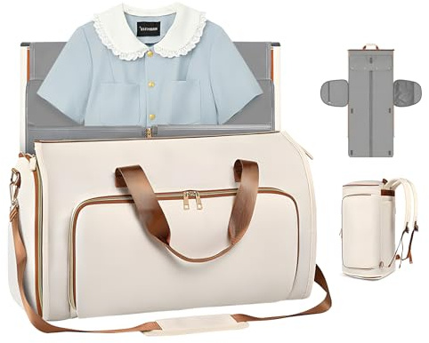 Borsa da viaggio pieghevole per abiti, tutto in uno borsa da viaggio borsa da viaggio sportiva con scomparto per scarpe |sacchetto impermeabile | borsa per abiti impermeabile PU, custodia sospesa