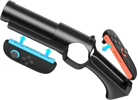 Case Cover for Nintendo Switch 2 NS2 Controller,Motion Control Gun Attachment for FPS Games,Soft Silicone Protective Cover Case for Switch 2 NS2, Easy Installation,Anti-Scratc,Anti-Fingerprint,Black