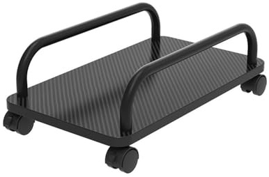 Computer Tower Stand Cpu Stand Portable Moveable Pc Host Holder Office Desktop Pc Case Base With 4 Rolling Caster Wheels Gaming Pc Holder Rolling Desk(Black)