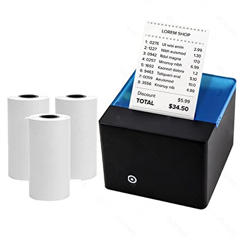 fotoprinter， 58 mm kvittoskrivare, stationär kassaskrivare, kassaapparat, fickskrivare, räkningsskrivare(USB BT add 3Rolls)