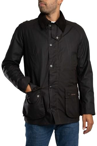 Barbour Uomo Giacca Cerata Ashby, Rustic, S