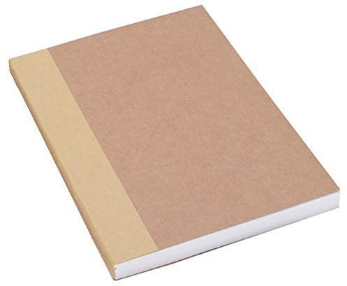 CooLeathor Skizzenbuch, A5, blanko, 14,7 x 21 cm, 100 Blatt, dickes 100 g/m² Papier und Krafteinband, ideal zum Skizzieren, Schreiben und Nachfüllen von Tagebüchern