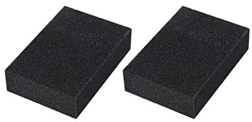 sourcing map 2pcs Scouring Pads Non-Scratch Scouring Sponge Scrub Pads 4 x 2.8 for Scouring Kitchens, Dishwashing, Black