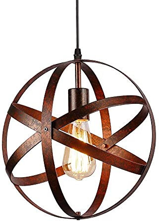 Comely Lampada a Sospensione Vintage, Plafoniera E27 Industriale Cavo Regolabile, Lampadario LED Sospensione Moderno per Sala da Pranzo, Cucina, Soggiorno, Bar, Camera da Letto, 30 cm