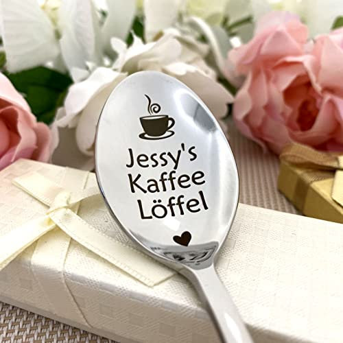 Kaffeelöffel personalisierbar mit Namen – Geschenk für Kaffeeliebhaber – Löffel für Kaffee – Personalisiertes Geburtstagsgeschenk – Löffel mit Gravur – Espresso – Latte – Andenken