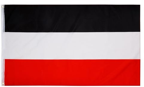 PHENO FLAGS Drapeau Empire allemand, 90x150cm - drapeau noir blanc rouge résistant aux intempéries avec double couture et œillets métalliques, Allemagne 1870-1919
