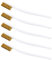 Rundago 5-Piece Mini Copper Wire Brushes Set, Pure Copper Bristles, Straight Wire, Fine Grit, 167mm Length, 16mm Diameter, White, Ideal for Rust Removal and Cleaning