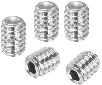 PATIKIL 50 Pezzi Viti Senza Testa Esagonale, M2x2mm Bullone Viti di Arresto Acciaio Inossidabile 304 Viti Esagono Incassato per Riparazione di Maniglie Porte Apparecchi di Illuminazione
